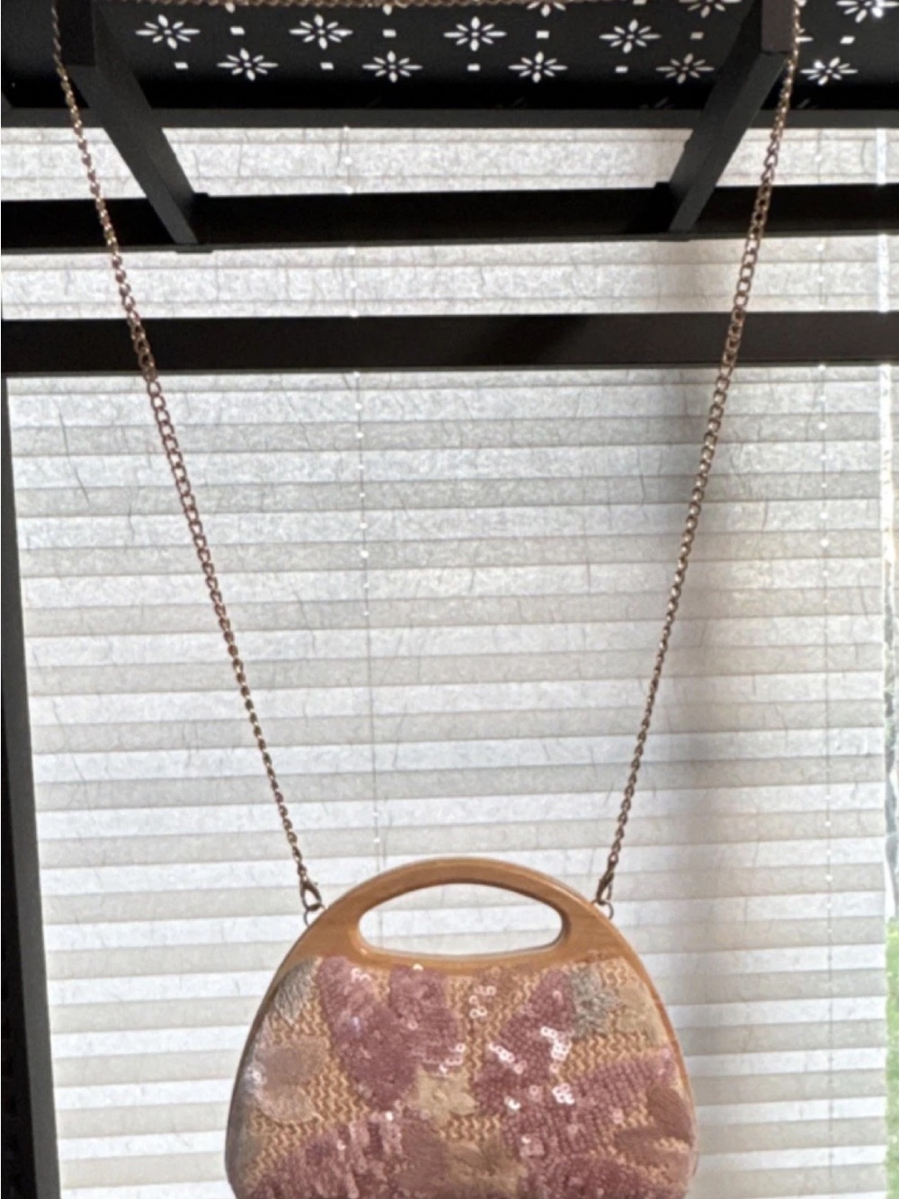 Haute Hippie Flower Sequin Accent Pink Women’s Handbag